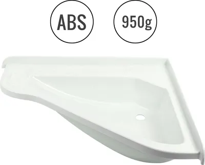 Produktbild von Wohnwagen Waschbecken (LxBxT) 58 x 54 x 9 cm ABS weiß Wohnmobil Eckwaschbecken