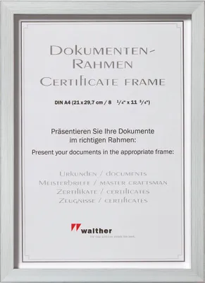 Produktbild von Walther Construction 21x29,7 Kunststoff silber DIN A4 JK130S