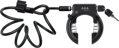 Zdjęcie produktu dla AXA SOLID Plus Black + Newton PI 150 frame lock + Plug Black + Newton plug-in cable