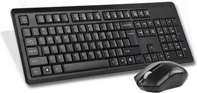 Produktbild von A4Tech 4200N Tastatur Maus enthalten USB QWERTY Englisch Schwarz (4200N)