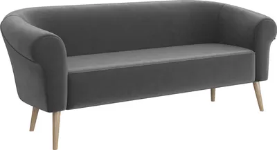 Produktbild von MEBLINI Mini Sofa 3-Sitzer für Wohnzimmer - Mini Lounge für drei Personen - Küchensofa - Sofa Klein - EMILIA - 3 - Dunkelgrau Samt