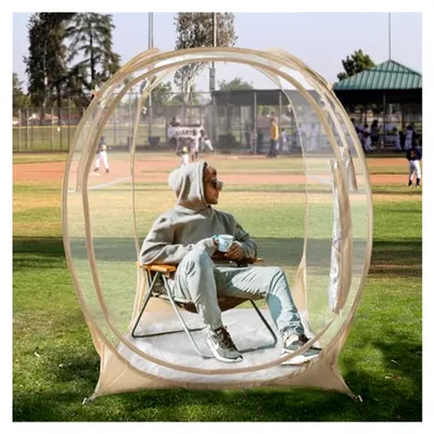 Produktbild von EighteenTek Sportzelt - Sofortiger Schutz im Freien - Outdoor-Bubble-Zelt für 1-6 Personen - Regen- und Sonnenschutz - Transparentes, patentiertes Design