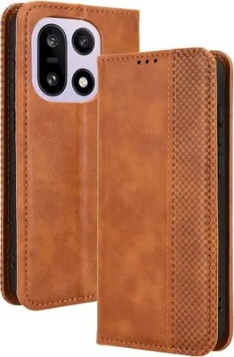 Produktbild von OnePlus 15 Hülle - Coverup Vintage Style Klapphülle - Braun
