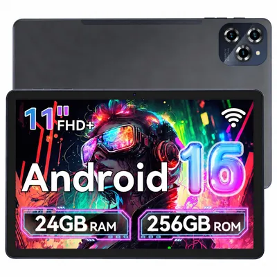Image de Tablette KINGRID W90 avec 4G LTE, 5G WIFI, écran 11 pouces FHD+, Android 15, Gemini-KI, 24GB+256GB, 4TB extensible, 1080P, 16MP+8MP, batterie 8000 mAh