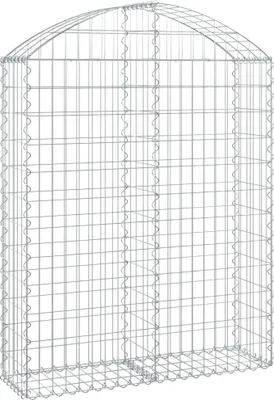 Obrázek produktu pro vidaXL Gabion s vysokým obloukem 100x30x120/140 cm Pozinkované železo