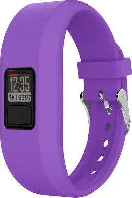 Produktbild von Strap-it Silikonarmband - passend für Garmin Vivofit 3 & Vivofit jr Junior 1/2 - Lila