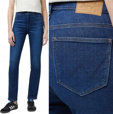 Produktbild von Wrangler SLIM Authentic gerade Damenhose aus Denim mit hoher Taille W33 L32