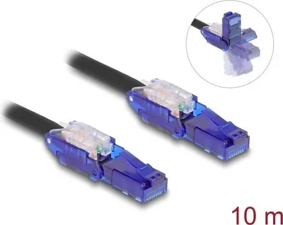 Image de DELOCK Netzwerkkabel Cat.6 UTP 180 Winkelbar Steckern 10M