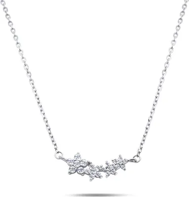 Immagine prodotto di Collana in argento con fiori NCL02W