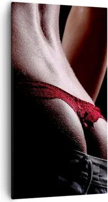 Produktbild von Bild auf Leinwand - Leinwandbild - Frau Körper String - 55x100cm - Wand Bild - Wanddeko - Leinwanddruck - Bilder - Kunstdruck - Wanddekoration - Leinwand bilder - Wandkunst - PA55x100-2250