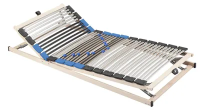 Produktbild von Lattenrost - 100 x 200 cm - 5 Liegezonen - 42 Federholzleisten - Buchenholzrahmen