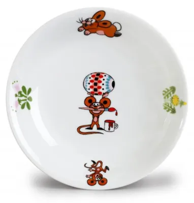 Produktbild von Thun 1794 Maulwurf und Ostern, tiefer Teller, 20 cm, Tschechisches Porzellan, Thun