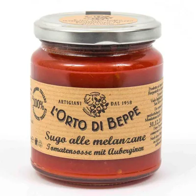 Produktbild von Tomatensosse mit Auberginen 314 ml. - L'Orto di Beppe