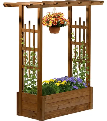 Immagine prodotto di Vaso da fiori per pergole con supporto per piante rampicanti