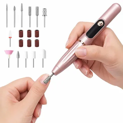 Produktbild von Nagelfräser kabellos 7 in 1, elektrische Nagelfeile für Gel Nägel Acryl Nägel professionell tragbar