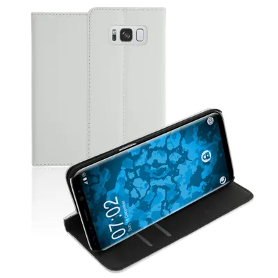 Produktbild von PhoneNatic Kunst-Lederhülle kompatibel mit Samsung Galaxy S8 - Book-Case weiß