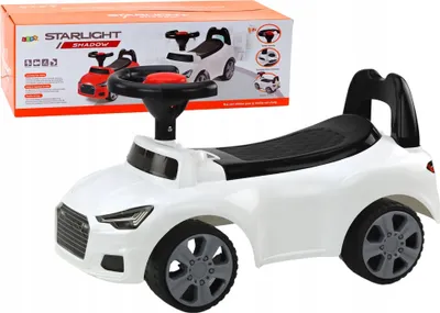 Produktbild von Bemi Ride On Rutschauto Kinderfahrzeug Mit Rückenlehne Hupe Staufach Weiss