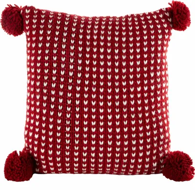 Productafbeelding van Eurofirany kussensloop, kussenhoes, 45x45 cm, wit, rood, kerstdecoratie