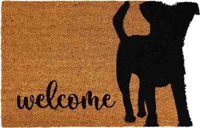Immagine prodotto di HOME ELEMENTS Tappetino in fibra di cocco, Welcome dog, 40x60 cm