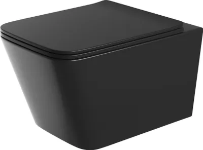 Produktbild von Granitan | Hänge WC DAX - Schwarz - Spülrandlos - Hygienisch & Modern - Mit Softclose-Sitz