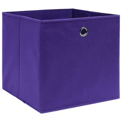 Immagine prodotto di vidaXL Scatole portaoggetti 4 pz. Tessuto viola 32x32x32 cm