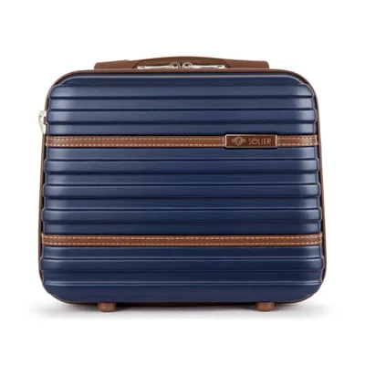 Produktbild von Solier Hartschalen Reisekoffer, Gepäck, Reisekosmetikkoffer, Handgepäck, XS-Koffer  11 L marineblau
