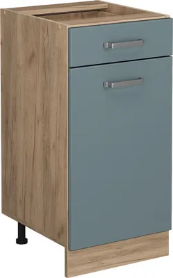 Produktbild von Küchenunterschrank Vicco R-Line Blau-Grau 40 cm ohne Arbeitsplatte, Model 41091