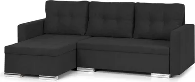 Produktbild von FOLLER Ecksofa mit Schlaffunktion - Schwarz