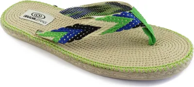 Produktbild von BRASILERAS Damen Zehensandalen mit rutschfester Sohle bequem schuhe strand/schwimmbad/stadt grün 36 EU - M3STC