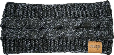 Produktbild von Cosey- gefüttertes weiches Strick Stirnband mit Innenfleece in gesprenkelt schwarz