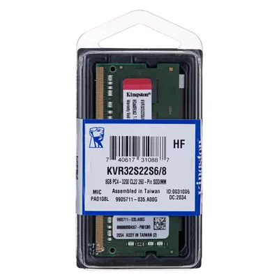 Obrázok produktu pre Kingston Technology ValueRAM , 8 GB, 1 x 8 GB, DDR4, 260-pin SO-DIMM