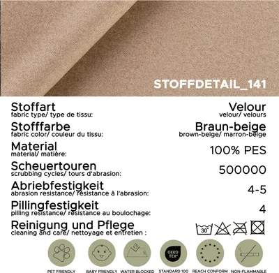 Produktbild von xonox.home Sendi Schlafsofe 2 Sitzer braun-beige B/H/T: 210x103x90cm