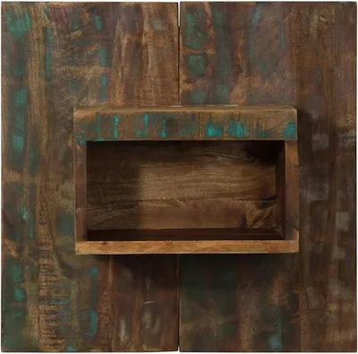 Imagen del producto de Mesita de noche, varios colores, 50x27x50 cm, madera maciza de estilo rústico