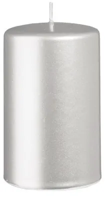 Produktbild von Stumpenkerzen Silber 100 x Ø 60 mm, 12 Stück