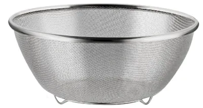 Immagine prodotto di Setaccio da cucina multifunzionale, in acciaio inossidabile, ciotola per lavare il riso, colino alimentare con base per frutta e verdura, dimensioni 28 x 12 cm