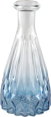 Glasvase Alexandrin Blau 14,5 cm Deko-Vase mit Farbverlauf Tischvase von Vorne
