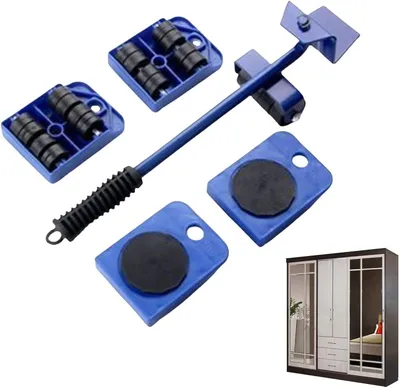 Produktbild von Möbelheber und Möbeltransporter für schwere Möbel aus rostfreiem Stahl mit hoher Tragfähigkeit und ergonomischem, multifunktionalem Hebelwerkzeug
