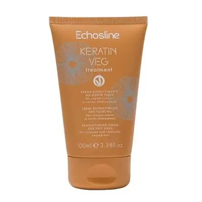 Productafbeelding van Echosline Keratin Veg Treatment: Herstellende crème voor gespleten haarpunten, 100 ml