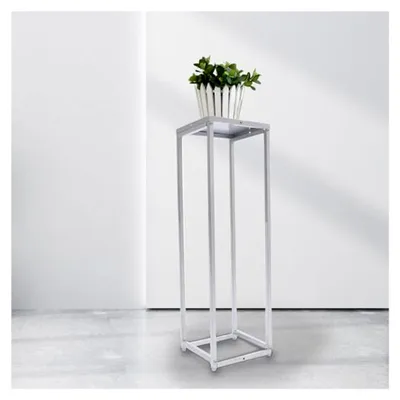 Produktbild von Blumenständer aus Metall für Hochzeiten und Geburtstagsfeiern, geometrische Säule, 80x24cm