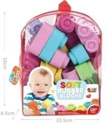 Image de Klocki miękkie w plecaku 33szt