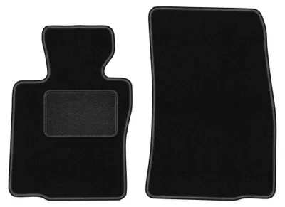 Image de Tapis avant en moquette pour Mini Countryman R60 2010-2017 (à hayon) – 2 pièces, noirs, sur mesure – Wielganizator LUX