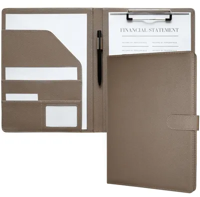 Immagine prodotto di Custodia per documenti A4, in ecopelle, con portablocco, formato A4