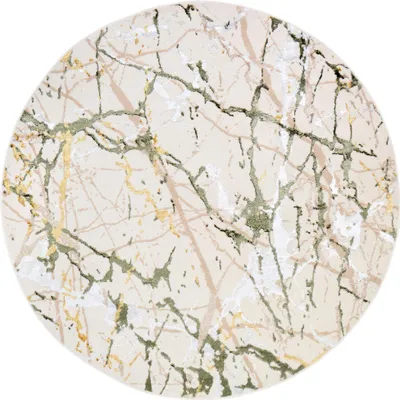 Obrázek produktu pro Tapiso Koberec CRYSTAL Round Beige Obývací pokoj Ložnice 120 x 120 cm