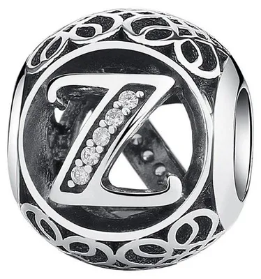 Produktbild von Buchstaben-Charm Z mit Zirkonia