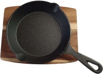 Immagine prodotto di Padella per grigliare in ghisa con tagliere Ø 15,5 cm