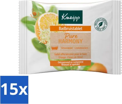 Productafbeelding van Kneipp - Badbruistabletten - Sinaasappel-limoenbloesem - Voordeelverpakking - 15 stuks