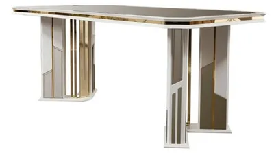 Produktbild von Luxus Esszimmer Garnitur Essgruppe Essecke Esstisch Stühle Beige 7tlg