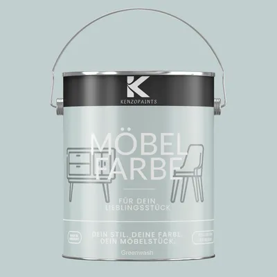 Produktbild von Kenzopaints 2,5Liter Möbelfarbe Möbellack Buntlack Farbraum - Greenwash