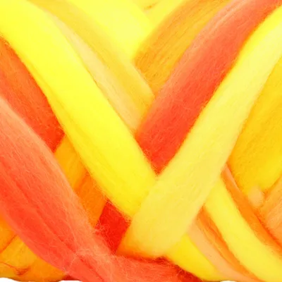 Produktbild von Filzwolle - australische Wolle im Kammzug, Feuer Floating Color 20gr.