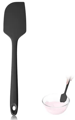 Produktbild von Silikon Teigschaber 315°C Hitzebeständig Schwarz 29cm Flexibel Antihaft